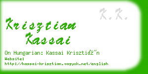 krisztian kassai business card